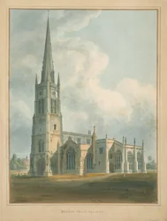 Oxfordshire – Kościół Bloxham, 1802