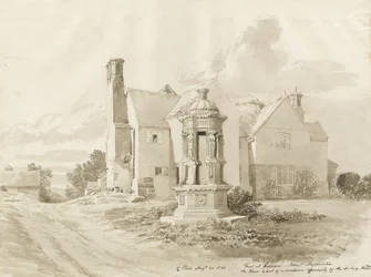 Patshull - Pepperhill: rysunek rozmyty w sepii, 30 sierpnia 1820
