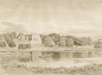 Patshull House: rysunek w sepii, 26 sierpnia 1820