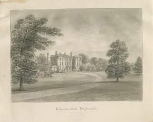 Shenstone Park - Hall: rysunek w sepii