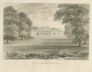 Shugborough Hall: rysunek w sepii