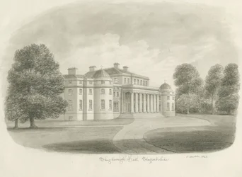 Shugborough Hall: rysunek w sepii, 1843