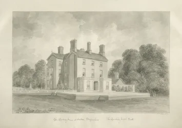 Standon - Rectory of Reverend Joseph Salt: rysunek w sepii