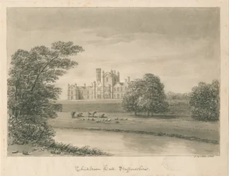 „Hickbroom Hall” [Manley Hall]: rysunek w sepii