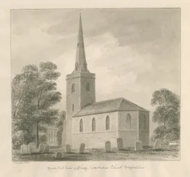 Thorpe Constantine Church: rysunek w kolorze sepii