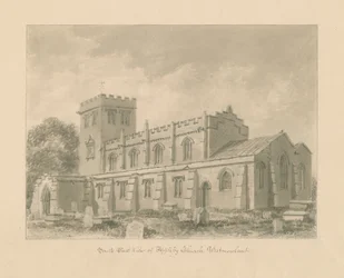 Westmorland - Kościół Appleby: rysunek w sepii, 1800
