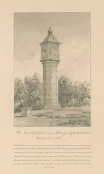 Westmorland - Zamek Brougham - Filar hrabiny: rysunek w sepii, 1800