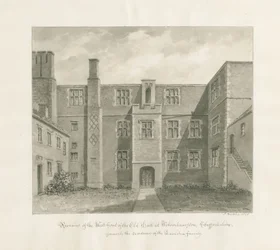 Wolverhampton - The Old Hall: rysunek w sepii