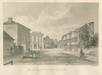Worcestershire - Droitwich - George Inn: rysunek w sepii, 1833