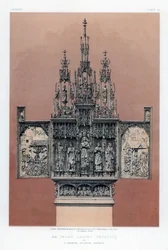 Tryptyk rzeźbiony w kości słoniowej, XIX w.