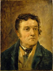 Portret Thomasa Allena, rezydenta szpitala Greenwich, około 1832 roku, upamiętniający bitwę pod Trafalgarem (1805). Olej na płótnie