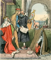 Książę patrzący na portrety