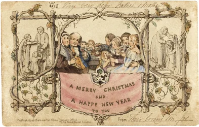 Pierwsza kartka bożonarodzeniowa, 1843