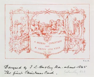 Pierwsza kartka świąteczna, autor J.C.Horsley, 1843 r.