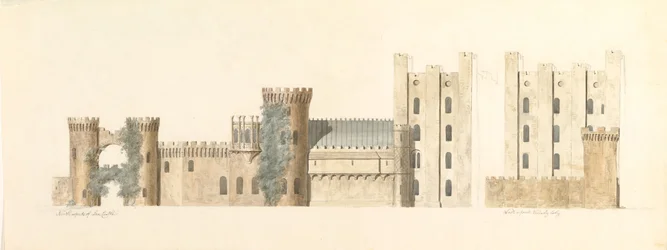 North Aspects of Lea Castle i West Aspect of Wolverley, Cookley, Worcestershire, ca. 1816.