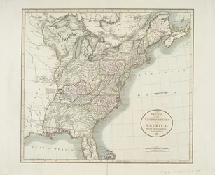 Nowa mapa Stanów Zjednoczonych Ameryki, od najnowszych autorytetów, 1806 r.