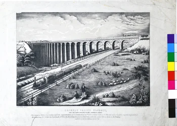 Wiadukt Crimple Valley, York and North Midland Railway. Oddział Harrogate