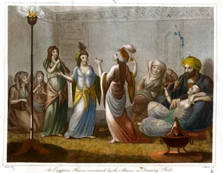 Egipski harem rozrywany przez Almees, czyli tańczące dziewczęta