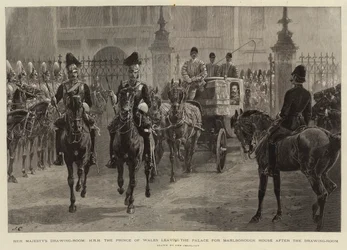 Salon Jej Królewskiej Mości, Jego Wysokość Książę Walii opuszcza Pałac do Marlborough House po Salonie