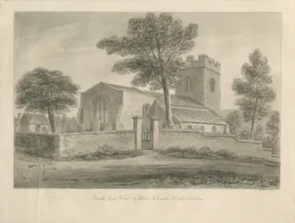 Kościół Alton: rysunek w sepii, 1841