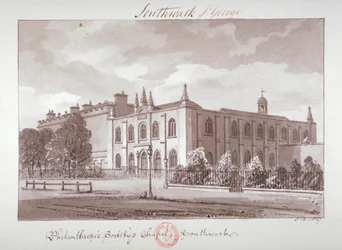 Kaplica należąca do Philanthropic Society Institution, London Road, Southwark, Londyn, 1827