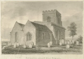 Draycott w kościele Maurów: rysunek w sepii, 1841