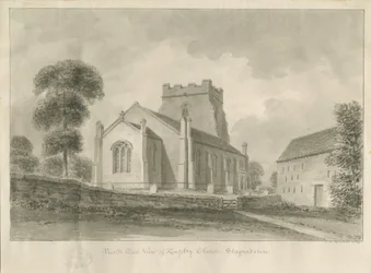 Kingsley Church: rysunek w sepii, 1841