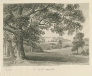 Loxley Park: rysunek w sepii, 1841