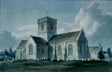 Południowo-wschodni widok kościoła Dinton, 1805