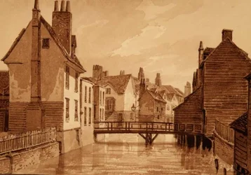 Widok szaleństwa w parafii Bermondsey, z „Pennant