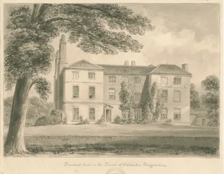 Wolstanton - Bradwell Hall: rysunek w sepii