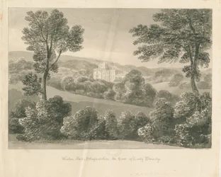 Wootton Lodge: rysunek w sepii, 1841