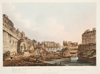 Jeden z łuków Notre Dame, ilustracja z Wersalu, Paryża i Saint Denis, wyd. 1809 (akwatinta)
