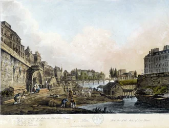 Paryż: Widok na Pont Notre-Dame - w „Paris vu par J.C. Mats””, wyd. Miller, Londyn