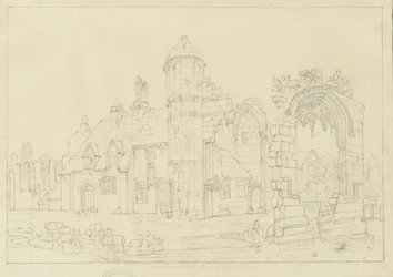 Dudley Priory: rysunek ołówkiem, nd [XIX w.]