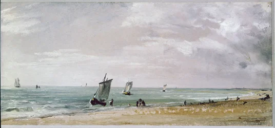Plaża w Brighton (olej na płótnie)