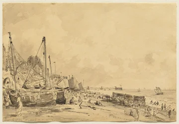 Plaża Brighton, patrząc na wschód, 1824