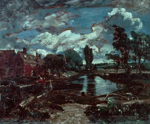 Flatford Mill z Lock on the Stour, c.1811