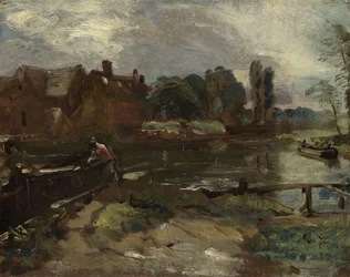 Flatford Mill od śluzy, c.1810