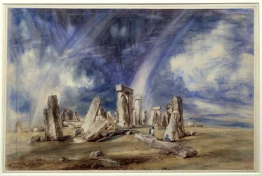 Prehistoryczne miejsce Stonehenge (Anglia). Obraz Johna Constable