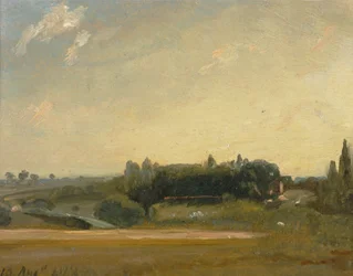 Widok w kierunku plebanii, East Bergholt, 1813.