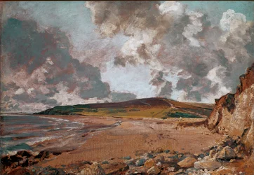 Obraz w zatoce Weymouth autorstwa Johna Constable (1776-1837) ok. 1824 r. Słońce. 53,3x74,9 cm Londyn, Muzeum Wiktorii i Alberta