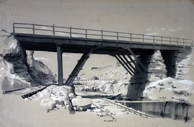 Blisworth Cutting, Northamptonshire, 2 lipca 1837 (pióro i atrament oraz pranie na papierze)