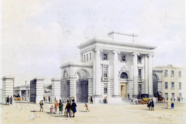 Wejście do dworca Birmingham, 1838-39