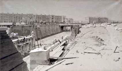 Hampstead Road Bridge, od strony Camden, 11 sierpnia 1836 (pióro i atrament oraz pranie na papierze)