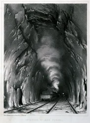 Wnętrze tunelu skrzynkowego, 1846