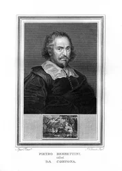 Pietro da Cortona, włoski malarz epoki baroku, 1825.
