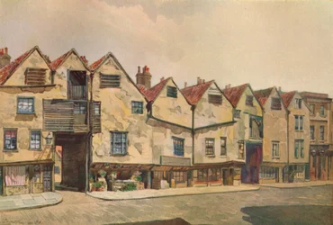 Starożytne kamienice przy Bermondsey Street, Bermondsey, Londyn, 1886 1926.