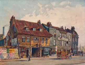 Domy na West Side of Church Street, Lambeth, Lambeth Bridge Road, Londyn, c1874 1926