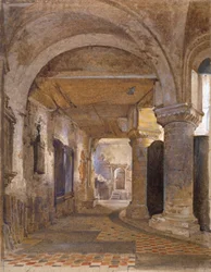 Wnętrze klasztoru św Bartłomieja, Smithfield, City of London, c1880